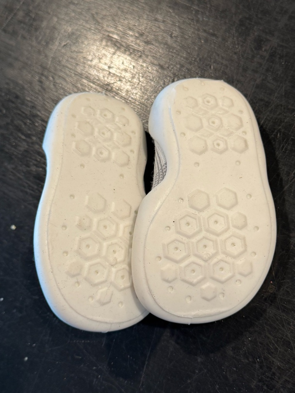 4/$15 Baby White and Black Slip-On Sock Shoes - Picture 3 of 3